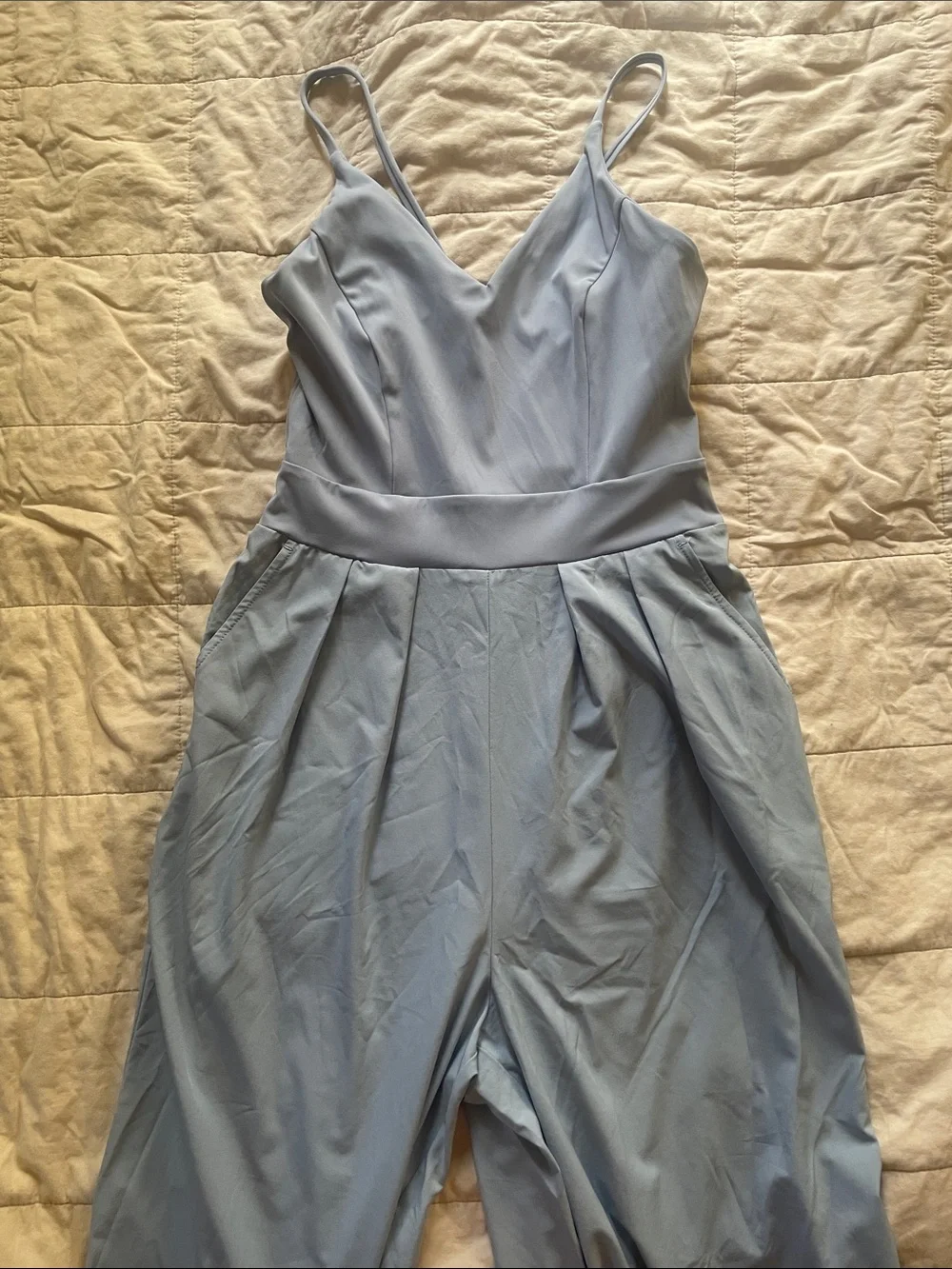 Blue Jumpsuit with Pockets - Picture 2 of 6